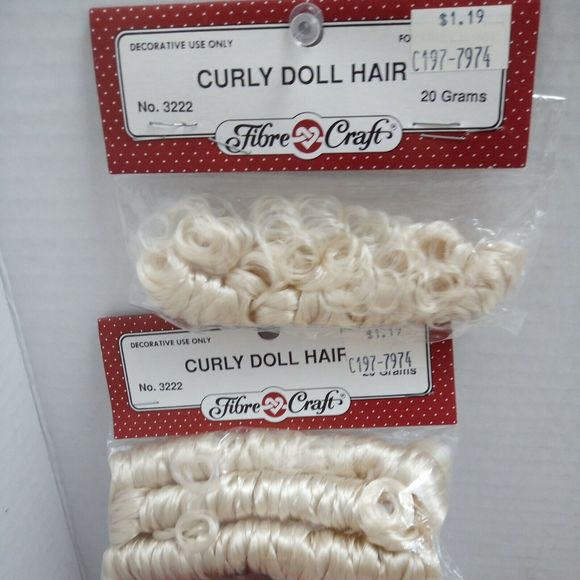Lot of 7-4 Fibre-Craft Quick Curls 3222-04, 3222-53, 3 All Cooped Up Doll Wigs - Picture 12 of 12